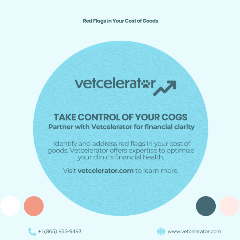 Call to action page encouraging veterinary clinics to partner with Vetcelerator to optimize cost of goods and improve financial health.