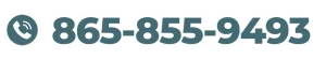 Phone logo with the number 865-855-9493 in green digital font.