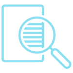Document under a magnifying glass symbolizing detailed examination.