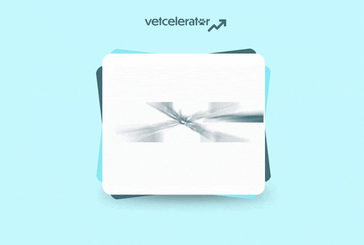 Stack of white papers with a symmetrical abstract design in the center.