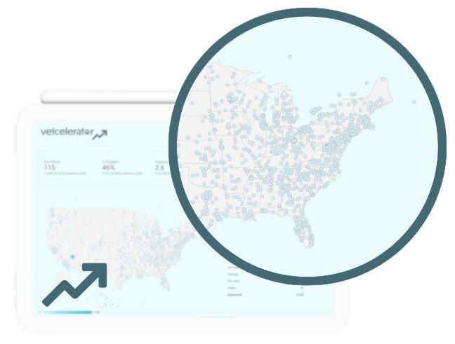 Local pet owner targeting map for veterinary digital advertising