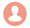 Generic silhouette of a person within a peach-colored circle.