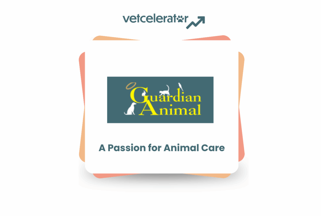 Logo for Guardian Animal featuring a stylized animal and text 'A Passion for Animal Care'.