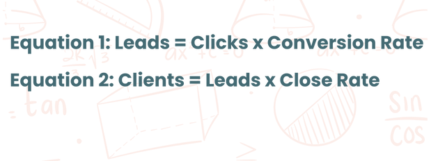 Hand-drawn educational doodles of chemistry equipment and math formulas.