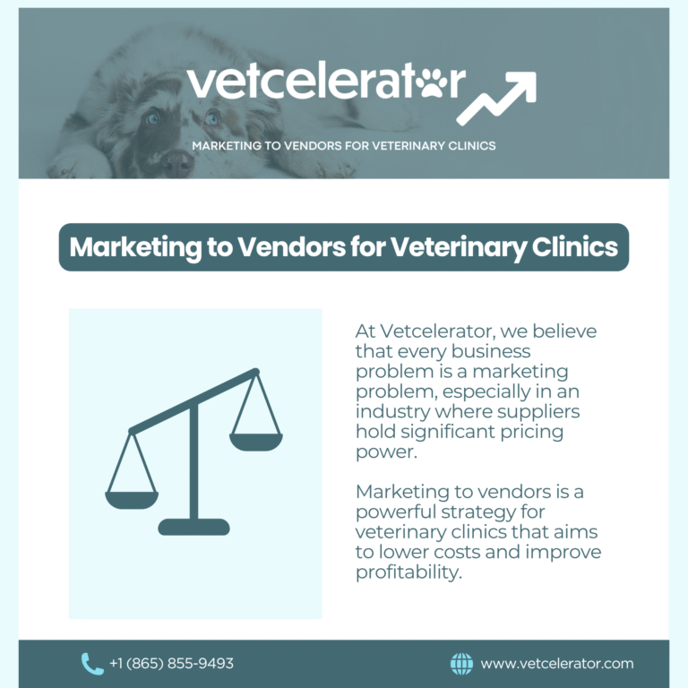 Cover page of Vetcelerator’s guide on marketing to veterinary suppliers, highlighting strategies for cost reduction and vendor alignment.