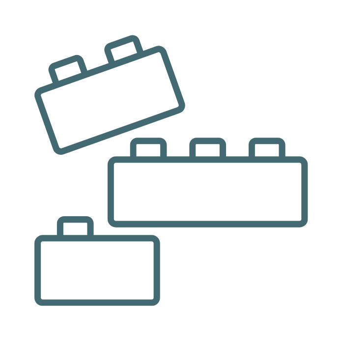 Veterinary recruiter building foundation with block icon