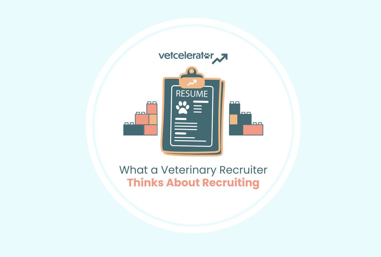 Veterinary recruiter resume with paw print and Lego blocks representing building strong clinic teams