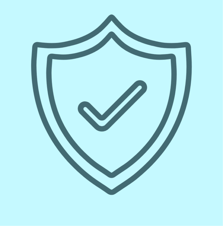 Shield icon representing trust, brand authority, and compliance in veterinary digital marketing