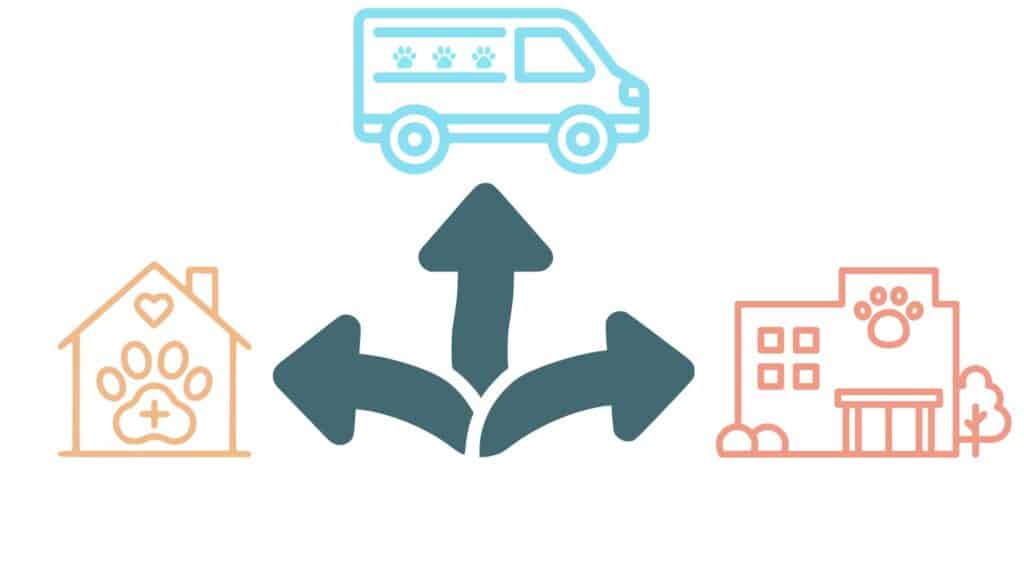 different opportunities for purchasing veterinary clinic