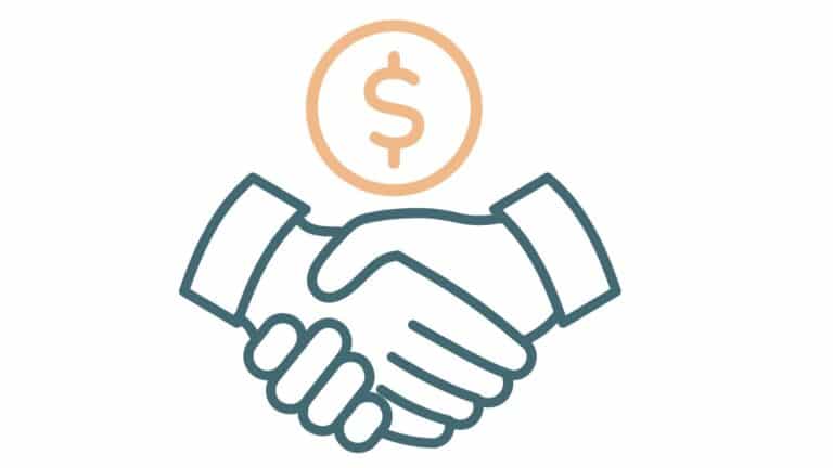 handshake with a financial partner for veterinary practice ownership