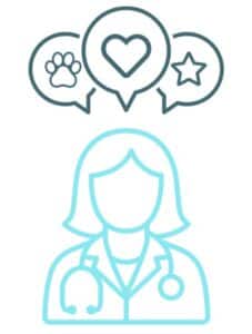 veterinarian thinking of ideas for their new veterinary practice