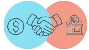 veterinary clinic lender and real estate agent shaking hands