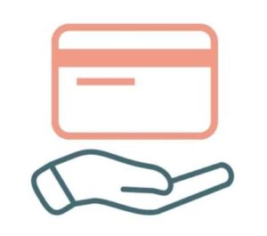 Hand holding a debit card, like how veterinary clinics have to pay fees for debit card usage