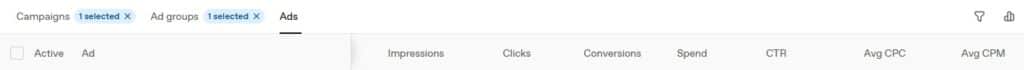 Screenshot showing minimal reporting options for ChatGPT ads