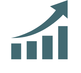 Growth chart representing conversion-focused ads that drive measurable veterinary clinic growth.