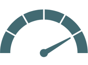 Performance gauge representing measurement and optimization of conversion-focused ads.