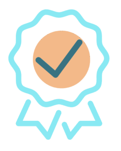 Award ribbon icon, representing trust signals on veterinary websites