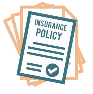 Insurance policy paper with a check for veterinary employees